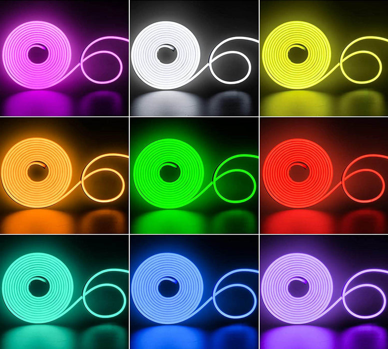 LED RGB Mini Flex Neon Lights 24V DC 30 Ft