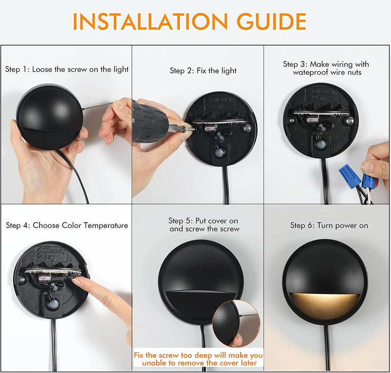 LED CCT Half Round Deck Lights