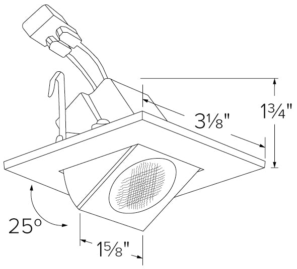 2 in. Square Adjustable LED Downlight