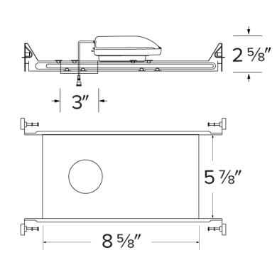 Canless Koto IC New Construction Frames with Power Pack