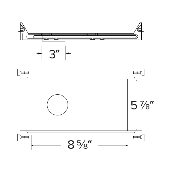 Canless Koto Plaster New Construction Frame without Power Pack - Step 1 Dezigns
