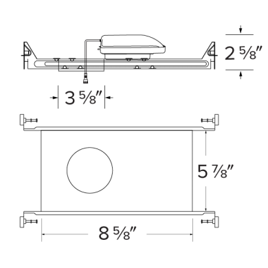 Canless Koto IC New Construction Frames with Power Pack