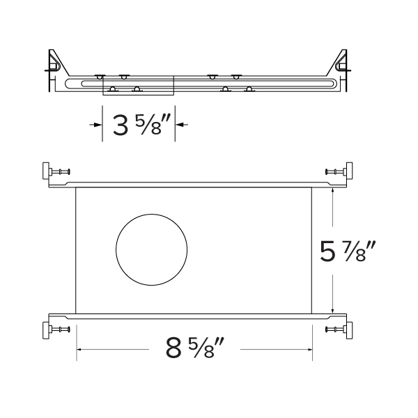 Canless Koto Plaster New Construction Frame without Power Pack - Step 1 Dezigns