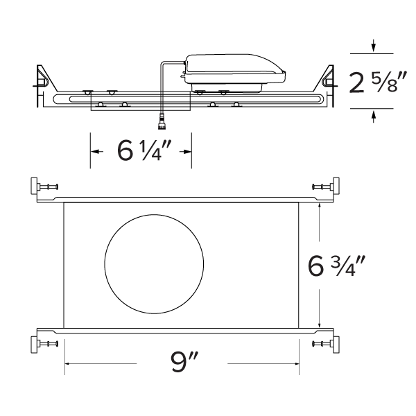 Canless Koto IC New Construction Frames with Power Pack