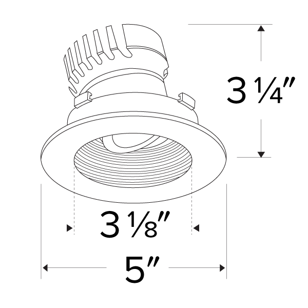 4 in Round Baffle for Canless Koto Module