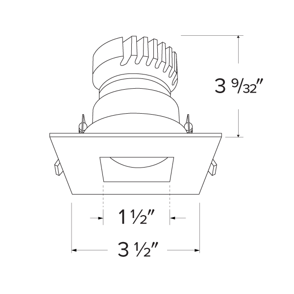 2 in Canless Square Adjustable Pinhole