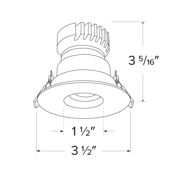 2 in Canless Round Adjustable Pinhole