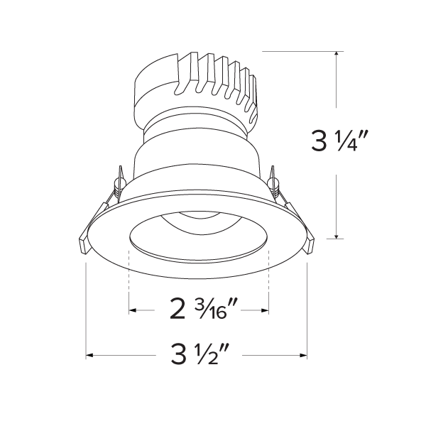 2 in Canless Round Adjustable Reflector