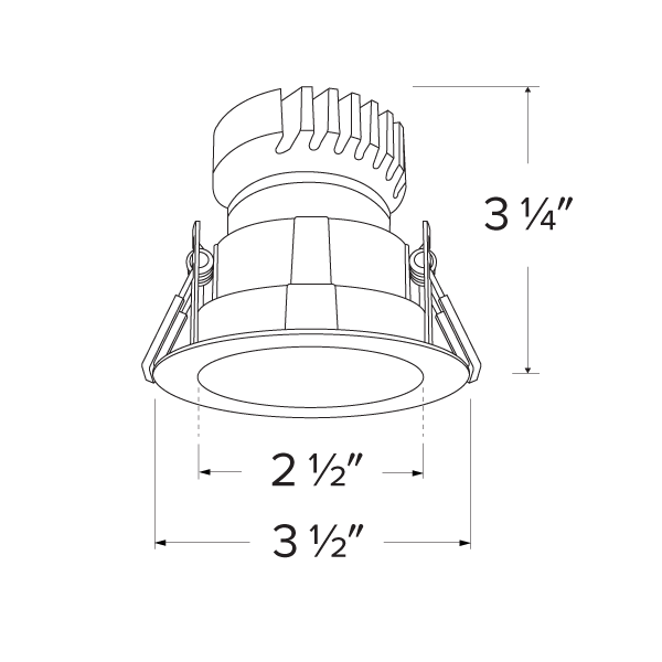 2 in Canless Round Micro Flange Reflector