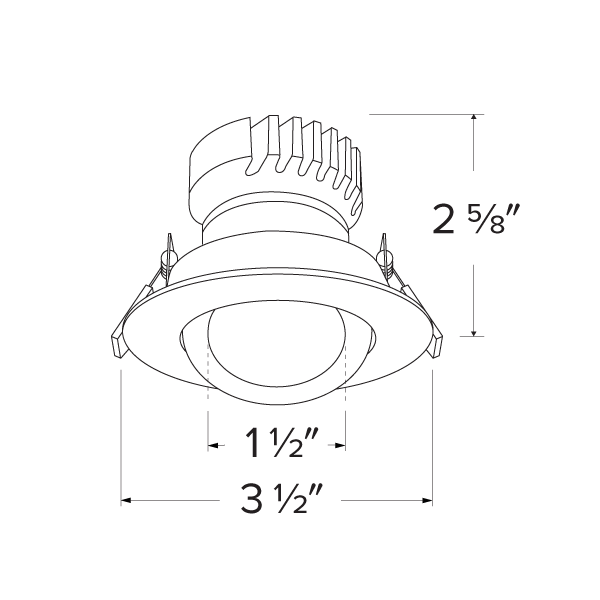 2 in Canless Round Gimbal