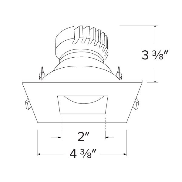 3 in Canless Square Adjustable Pinhole