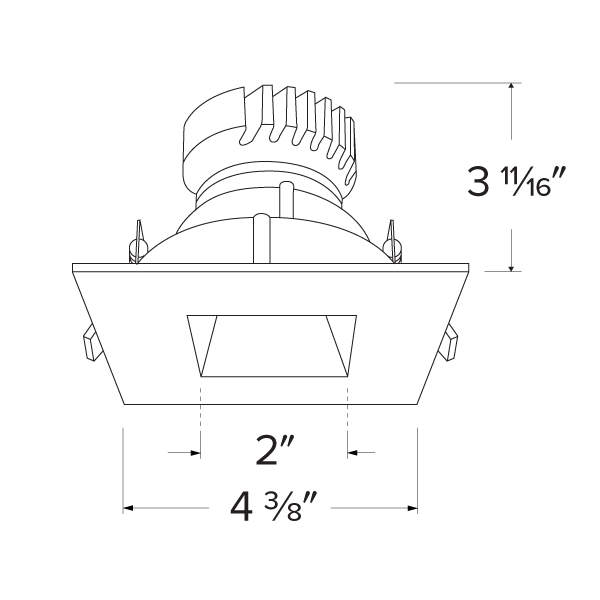 3 in Canless Square Reflector