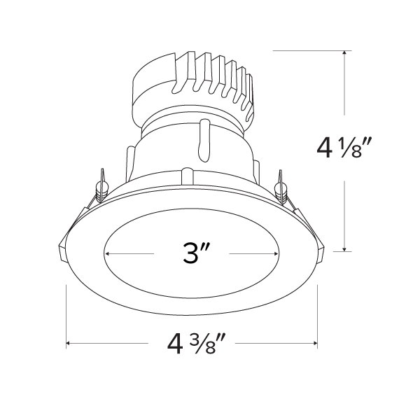 3 in Canless Round Deep Reflector