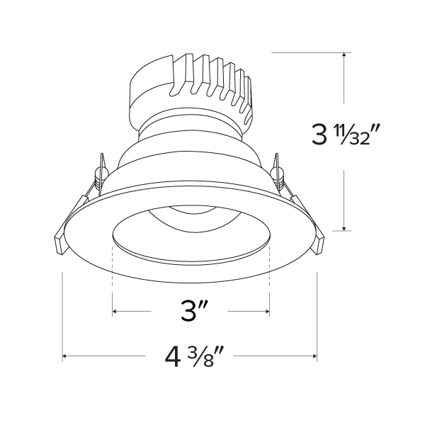 3 in Canless Round Adjustable Reflector