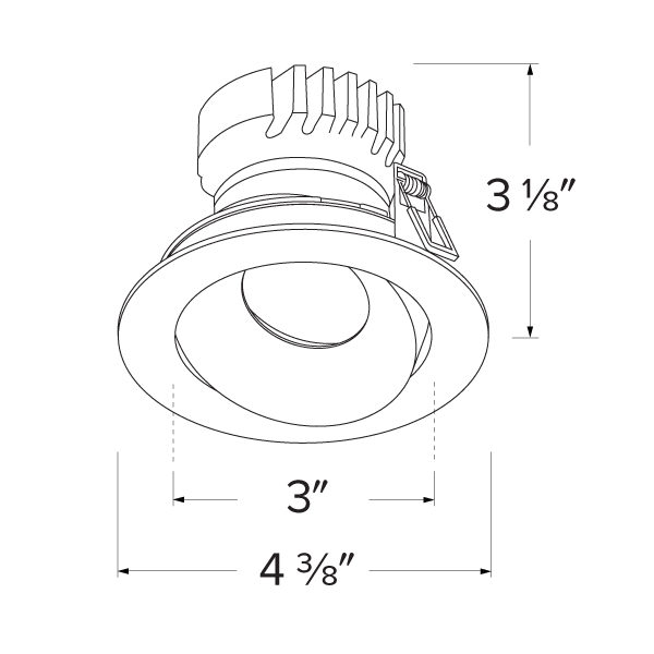 3 in Canless Round Directional Gimbal