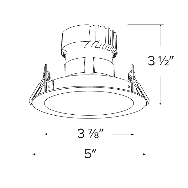 4 in Canless Round Micro Flange Reflector
