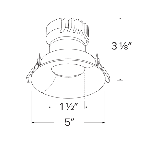 4 in Canless Round Curved Reflector