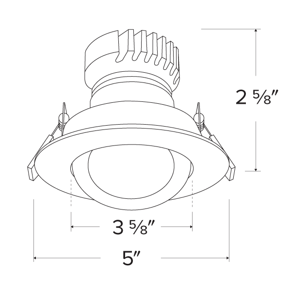 4 in Canless Diecast Round Adjustable Spot