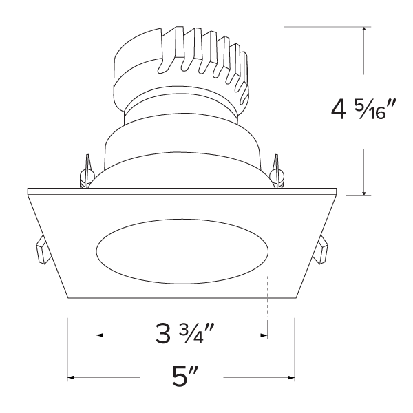 4 in Canless Square Deep Reflector