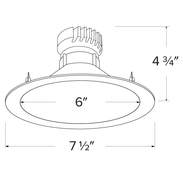 6 in Canless Round Reflector