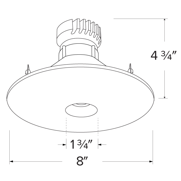 6 in Canless Round Adjustable Pinhole with Reflector