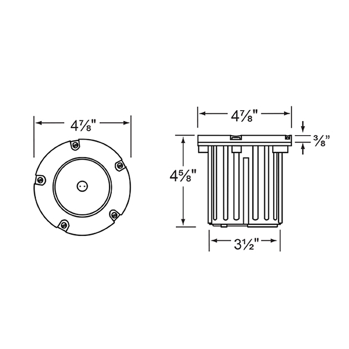 LED Brass Landscape Well Light