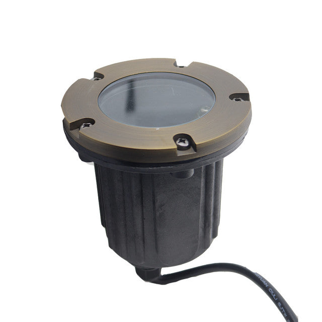 LED Brass Landscape Well Light