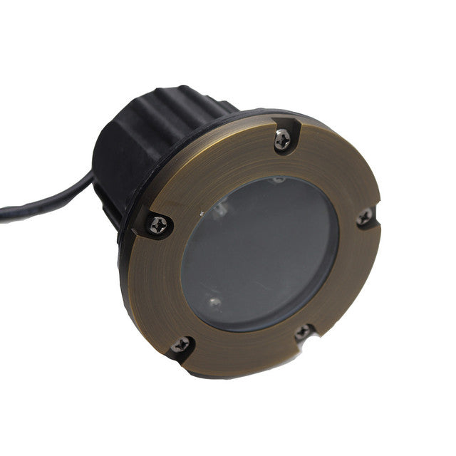 LED Brass Landscape Well Light