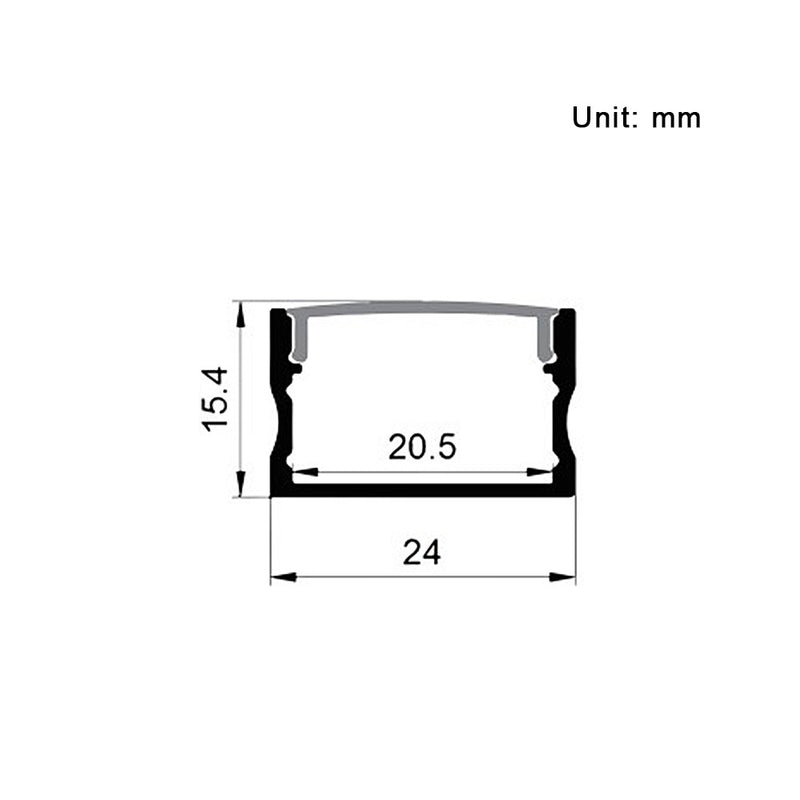 LED 1" x 5/8" Deep Aluminum Channel - Step 1 Dezigns