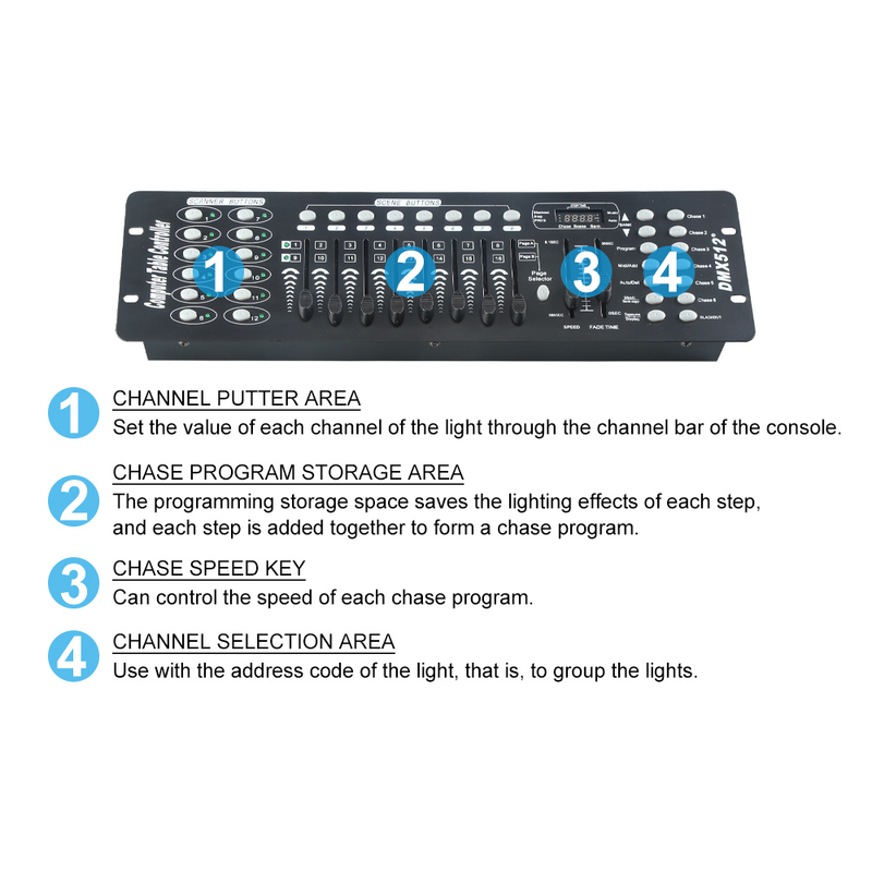 DMX 512 Control Programmer 192 Channel