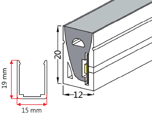 LED RGBCW Flex Side Bend Neon Light - Step 1 Dezigns