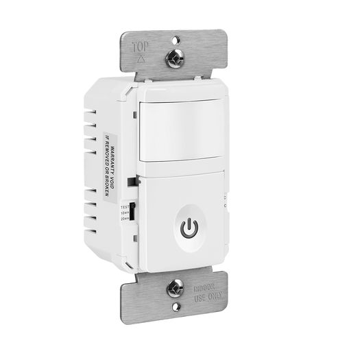 180° PIR Occupancy/Vacancy Motion Sensor Wall Switch, Neutral Wire Required, Single Pole - Step 1 Dezigns
