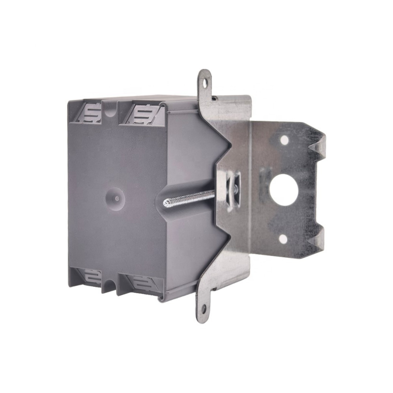1-Gang 21 cubic in. PVC New Work Switch/Outlet Box with Adjustable Bracket