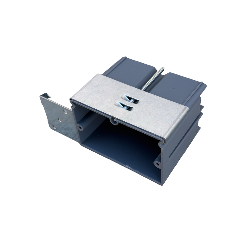 1-Gang 21 cubic in. PVC Horizontal New Work Switch/Outlet Box with Adjustable Bracket