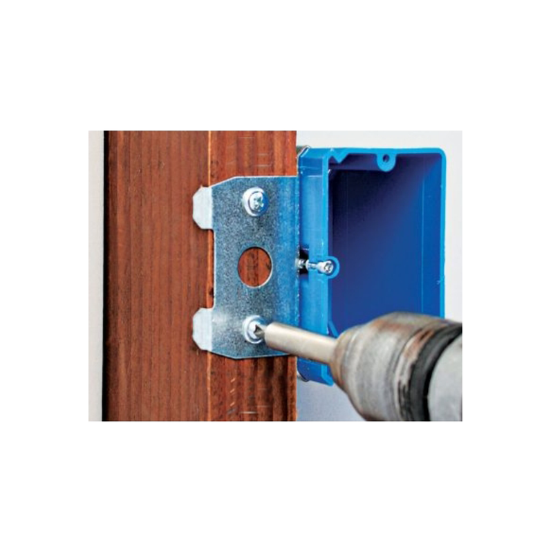 1-Gang 21 cubic in. PVC New Work Switch/Outlet Box with Adjustable Bracket
