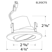3 in. LED CCT Round Adjustable Gimbal Downlight - Step 1 Dezigns