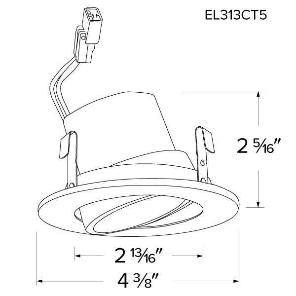 Foco LED redondo con cardán de 3 pulgadas