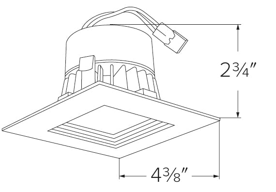3 in. LED CCT Square Downlights