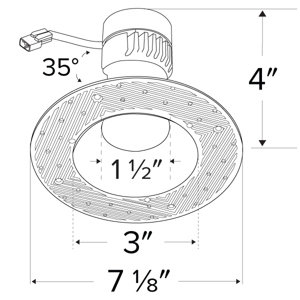 3 in Canless Trimless Reflector