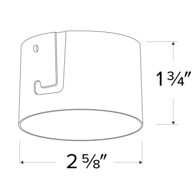 Reflector liso sin marco de 2 pulgadas