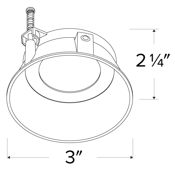 3 in Canless Trimless Reflector