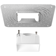 3 in Canless Square Adjustable Trimless Smooth Reflector Trim - Step 1 Dezigns