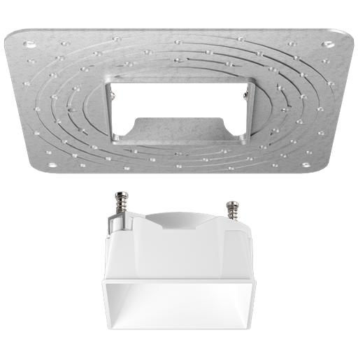 3 in Canless Square Adjustable Trimless Smooth Reflector Trim - Step 1 Dezigns