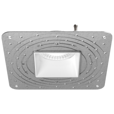 3 in Canless Square Adjustable Trimless Smooth Reflector Trim - Step 1 Dezigns