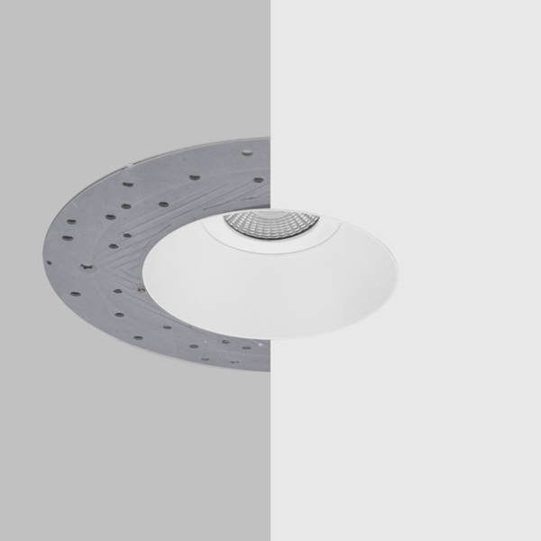 4 in Canless Round Trimless Smooth Reflector Trim