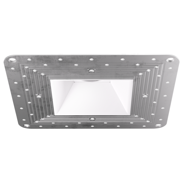 4 in Canless Square Trimless Smooth Reflector Trim