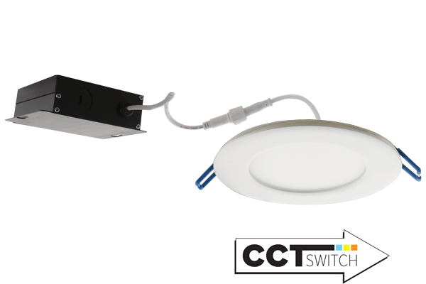 LED Ultra Slim Round Panel Lights with 5-CCT Switch