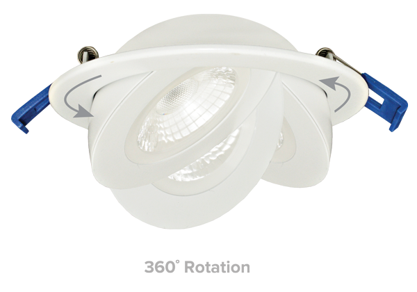 4 in. Floating Adjustable Eyeball Downlight with 5-CCT Switch