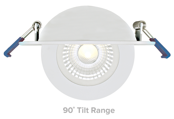 Foco de techo flotante con forma de globo ocular ajustable de 4 pulgadas con interruptor de 5 CCT