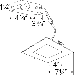 LED Ultra Slim Square Panel Lights with 5-CCT Switch